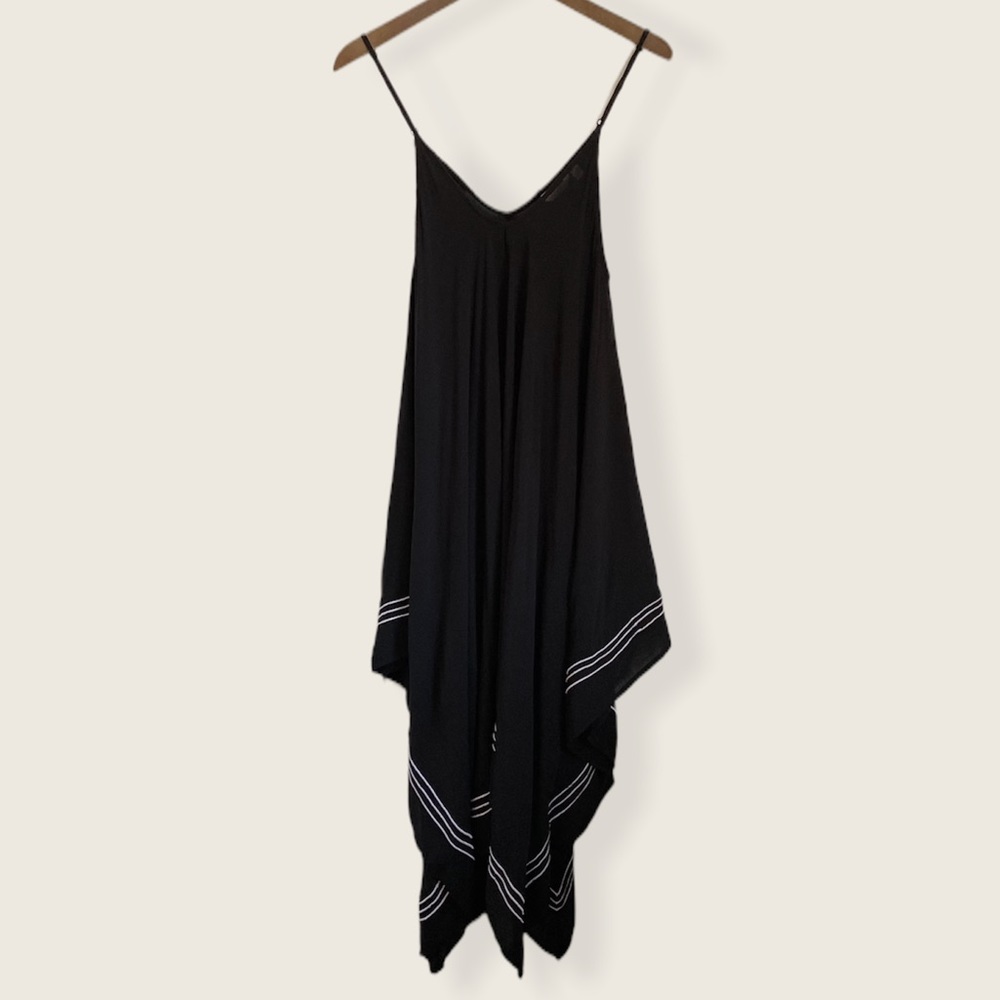 La Vie En Rose Aqua Asymmetrical Hem Flowy Long Dress